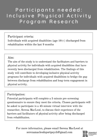 Physical Activity Programme Research