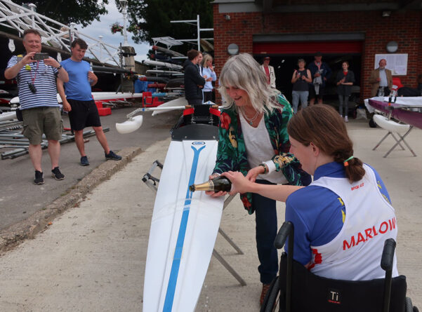 Bader GRant helps Marlow Rowing Club