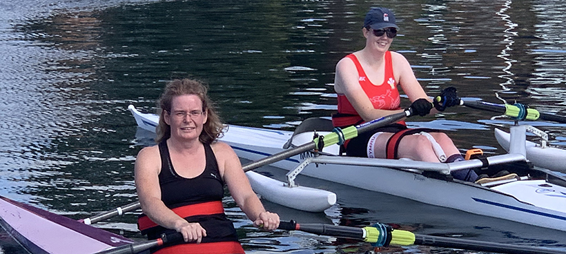 Sally and Mari's rowing progress